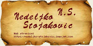 Nedeljko Stojaković vizit kartica